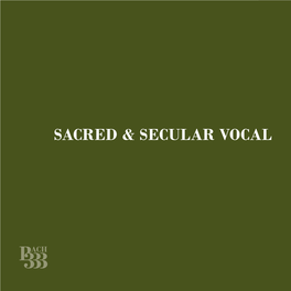 Sacred & Secular Vocal