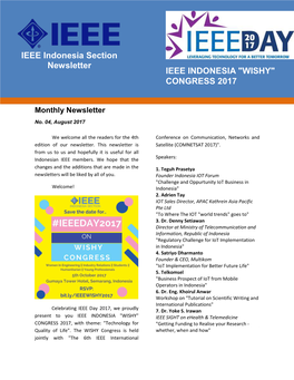 CONGRESS 2017 IEEE Indonesia Section Newsletter
