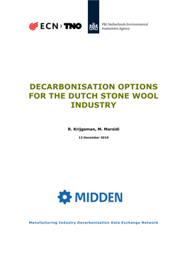 Decarbonisation Options for the Dutch Stone Wool Industry