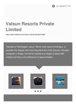 Valsun Resorts Private Limited