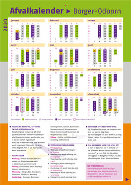 Afvalkalender % Borger-Odoorn