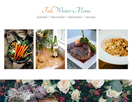 Fall,Winter Menu