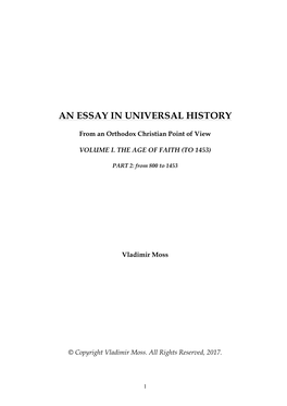 An Essay in Universal History