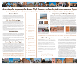 Assessing the Impact of the Aswan High Dam on Archaeological Monuments in Egypt