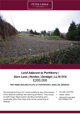 Henllan | Denbigh | LL16 5YA £200,000