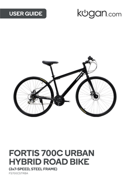 FORTIS 700C URBAN HYBRID ROAD BIKE (3X7-SPEED, STEEL FRAME) FS700CSTRBA