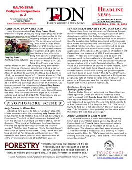 HEADLINE NEWS • 2/12/03 • PAGE 2 of 5