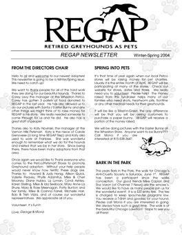 REGAP NEWSLETTER Winter-Spring 2004