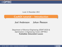 Casadi Tutorial – Introduction