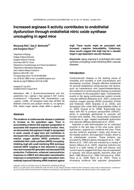 Increased Arginase II Activity Contributes to Endothelial Dysfunction Through Endothelial Nitric Oxide Synthase Uncoupling in Aged Mice