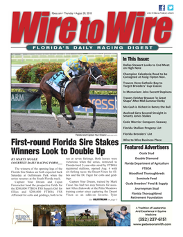 First-Round Florida Sire Stakes Winners Look to Double Up