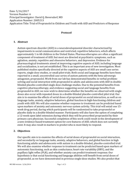 5/16/2017 Version Number: 6 Principal Investigator: David Q