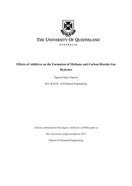 Effects of Additives on the Formation of Methane and Carbon Dioxide Gas Hydrates