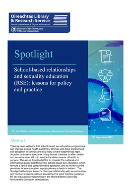 Spotlight: School-Based Relationships and Sexuality Education