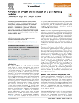 Advances in Cryoem and Its Impact on B-Pore Forming Proteins