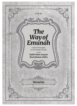 The Way of Emunah Collected Thoughts on the Weekly Parshah from Rabbi Meir Isamar Rosenbaum Shlita