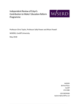 WISERD Estyn Report.Pdf