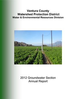 Ventura County Groundwater Annual Report, 2012