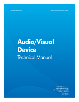 Audio/Visual Device Technical Manual