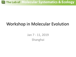 Workshop in Molecular Evolution