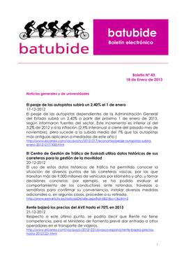 Boletín Batubide Número 43