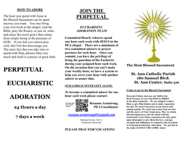 Perpetual Eucharistic Adoration