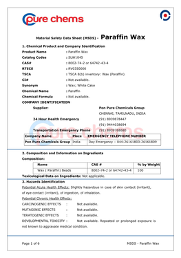 Paraffin Wax