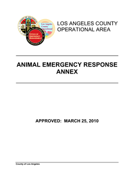 Los Angeles County Operational Area Animal Annex