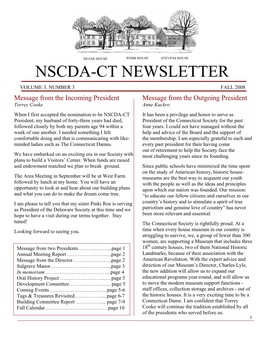 Nscda-Ct Newsletter