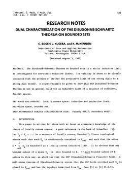 Dual Characterization of the Dieudonne-Schwartz Theorem on Bounded Sets