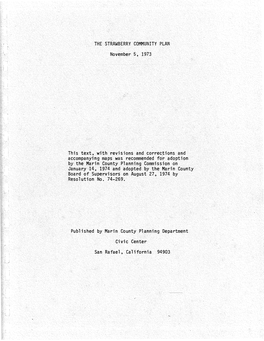 1973 Strawberry Community Plan