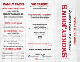 Revised Smoky Johns Menu.Cdr