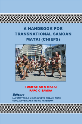 A Handbook for Transnational Samoan Matai (Chiefs)