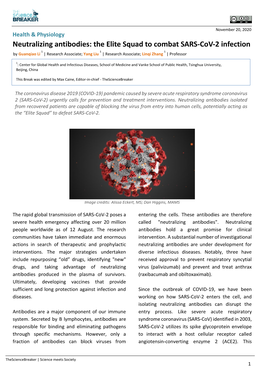 Neutralizing Antibodies: the Elite Squad to Combat SARS-Cov-2