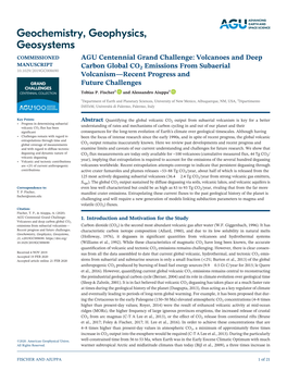 Volcanoes and Deep Carbon Global CO2 Emissions from Subaerial Volcanism— Carbon Dioxide (CO2) Is the Second Most Abundant Volcanic Gas After Water (W.F