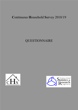 Continuous Household Survey 2018/19 Questionnaire