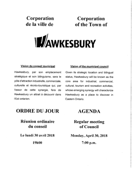Corporation of the Town of Hawkesbury Hawkesbury