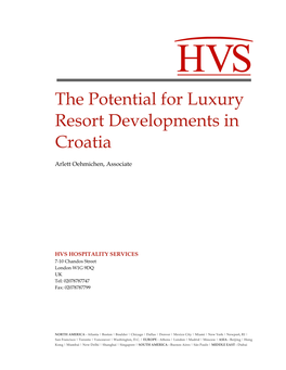 The Potential for Luxury Resort Developments in Croatia