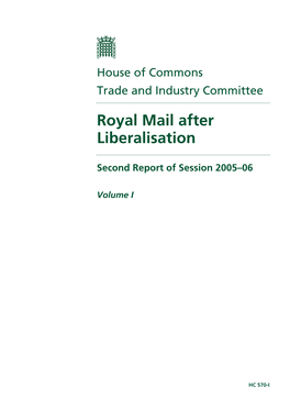 Royal Mail After Liberalisation