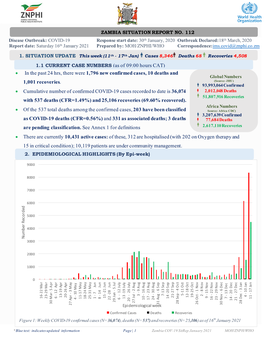 Outbreak Situation Report 110 | 16 January 2021