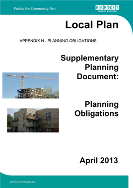 Barnet Local Plan SPD Planning Obligations