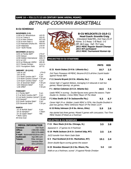 Bethune-Cookman Basketball