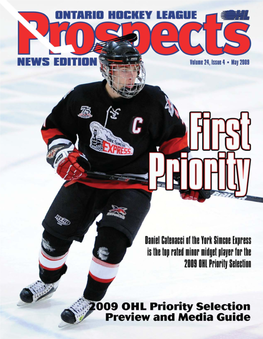 OHL Priority Selection Preview and Media Guide:OHL News.Qxd