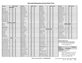 Kennedy Elementary Scrip Order Form