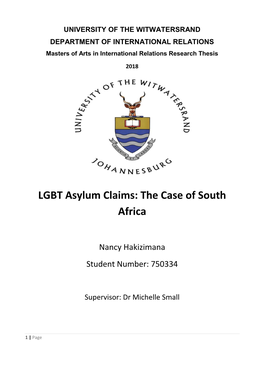 LGBT Asylum Claims: the Case of South