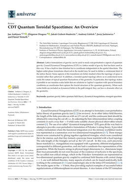 CDT Quantum Toroidal Spacetimes: an Overview