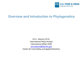 Overview and Introduction to Phylogenetics by Eric Stevens