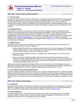 FDM 13-30 Channels and Road Ditches