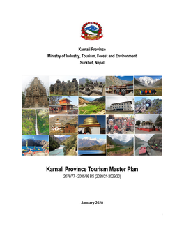 Karnali Province Tourism Master Plan 2076/77 - 2085/86 BS (2020/21-2029/30)