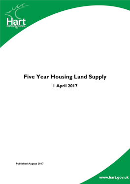 Five Year Housing Land Supply 1 April 2017
